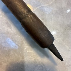 Antique Ice Axe 32.5” Long 9.5” Head Appears unknown wood Shaft, From Japan