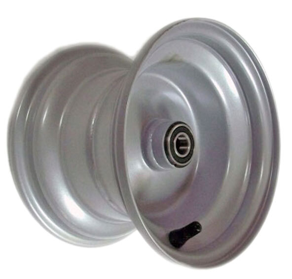 7″ x 4-3/4″ Wheel 5/8″ Bearing 1″ Keyed Bore Gray Powdered Painted Steel Rim