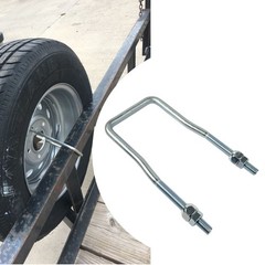 Spare Tire Carrier for Trailer,U-bolt Zinc Plated Spare Tire Mount Bracket Side