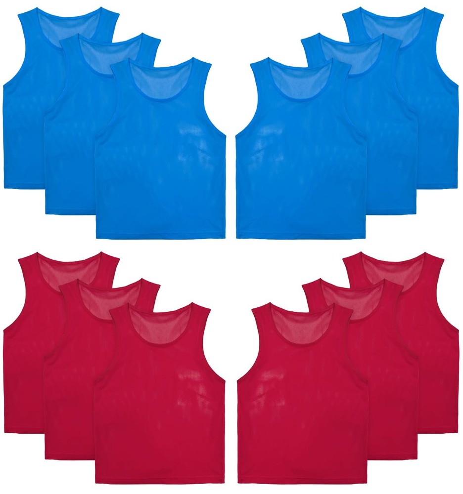 NIOIPXA Soccer Pennies Youth,Team Practice Child/6-10 Years, 6-red + 6-blue