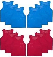 NIOIPXA Soccer Pennies Youth,Team Practice Child/6-10 Years, 6-red + 6-blue