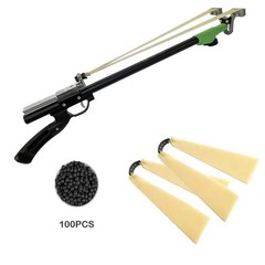 «High-Power Metal Slingshot – Black Ergonomic, Precision Trigger for Hunting,