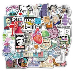 50pcs Science Stickers Chemistry Laboratory Theme Planner Diary Sticker Bomb Lot
