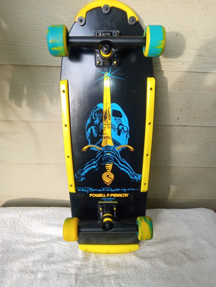 2012 New Issue Powell Peralta Skull And Sword Black And Blue And Yellow…