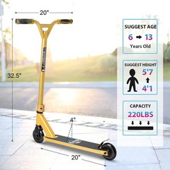 VOKUL Complete Pro Scooter for Kids Boys Girls Teens Up 6 Years – Freestyle T…