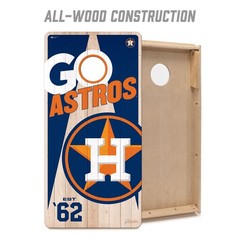 Astros Cornhole Boards Houston 2×4 Regulation Foldable Legs Resin Bags