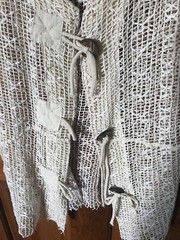 KAKTUS Fall vest Coverup beige size Large sz L crochet boho hippie 12 14 zen