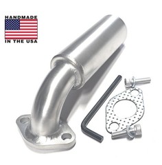 Short Low-Profile Stainless Steel Muffler for GC160/GC190 & GX100 Engines – Heav
