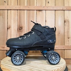 Pacer GTX 500 Roller Skates Unisex 7 Black Quad Mach-5 Wheels Rink Speed Boots