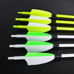 12X 30″ Archery Carbon Arrows Turkey Feather SP500 Recurve Bow Shooting Hunting