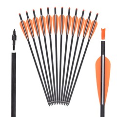 16-22 inch Crossbow Bolts Mixed Carbon Arrows for Archery Target Hunting 6/12pcs