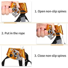Right/Left Foot Ascender Riser Rock Climbing Mountaineering Rappelling Equipment