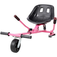 Hoverboard Go-Kart Seat Attachment, Adjustable Frame, Pink