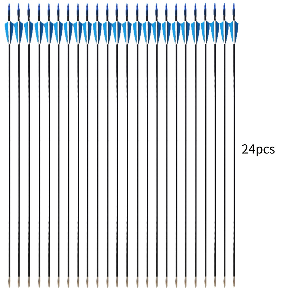 100 Grain 150 Grain Fiberglass Carbon Arrow 4″ Turkey Feather Arrowhead Quiver
