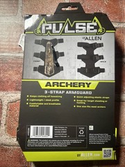 Pulse Allen 3 Strap Arm Guard Archery Wrist Strap Lightweight Camouflage Black