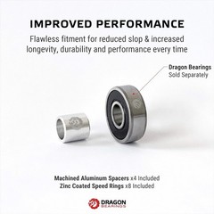 High-Performance Skateboard Aluminum Spacer & Zinc Speed Rings – 12 Count Set