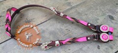 Western Leather Tack Set For Horse | Pink Ring Tack Set With Barided