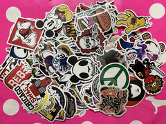 Lot of 130 Random Pop-Culture Vinyl Sticker Assortment Surprise Decals 3″ – ish