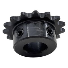 #25 Roller Chain Sprocket Type B 12mm Bore 15 Tooth, Hardened Antirust 1045