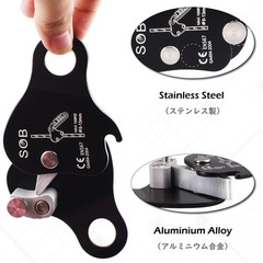 TRIWONDER Climbing Ascender Fall Protection Rope Grab Belay Device Gear Alumi…