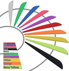 Arrows Vanes 4 Inch Plastic Feather Fletching for DIY Archery Arrows 50 Pack…