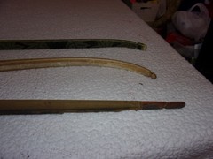 Wood and Fiber Glass Recurve Long Bow Lot for Repair or Wall Hangers