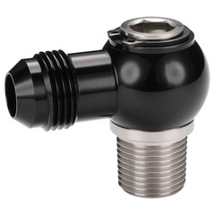 8AN Male Flare Banjo to 3/8 NPT Stainless Steel Banjo Bolt 8AN to 3/8 NPT Black