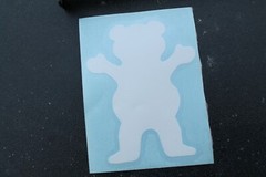 Grizzly Griptape Clothing White Bear Z31A Vintage Skateboarding STICKER DECAL