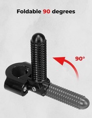 KEMIMOTO Folding CNC Highway Pegs Universal Fit 7/8″-1.25″ Crash Bar Footpegs Co