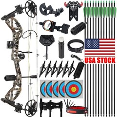 Compound Bow Arrows Set 30-70lbs Adjustable Adult Aluminum Bow Archery Hunting