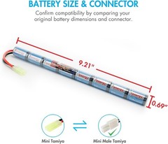Versatile 9.6V 1600mAh NiMH Battery & Charger Combo with Mini Tamiya Connector