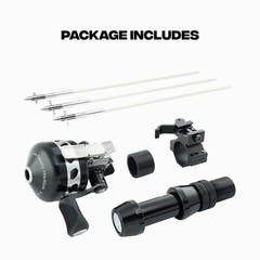 BALLISTA Crossbow Bowfishing Set – Spincast Reel, Mount, Sleeve, Ring, 3 Arrow