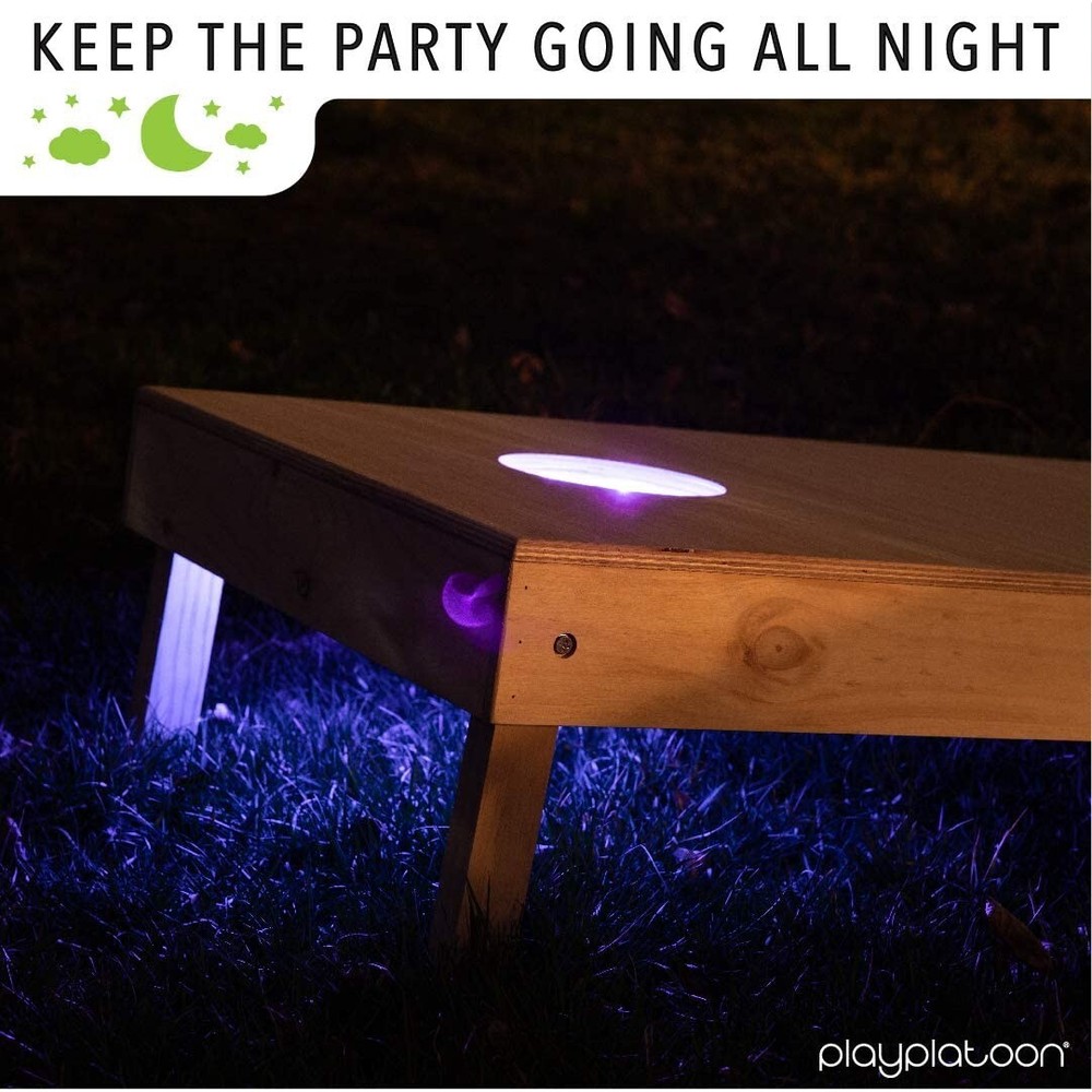 LED cornhole board Lights 2PK for Night Play Cornhole Accessory-PURPLE, GREEN