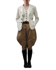Khaki Horse Riding Breeches For Women Polo Hinting Jodhpurs Baggy Trousers
