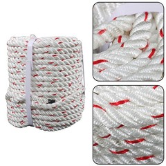 1/2 ‘X 120’High Strength Braided Rope Breaking Strength 1160 Pounds White Red