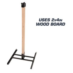 Black Powder Coated Steel Gong Hanging Hook for 2×4 Lumber Targets
