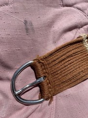 Western Straight Mohair String Cinch Chestnut 31.5” 17 Strands Non Irritating
