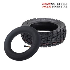 255×80 Tire & 10×2.5 Tube For fit 80/65-6 & 10×3 Bent Valve Stem Apollo Scooter