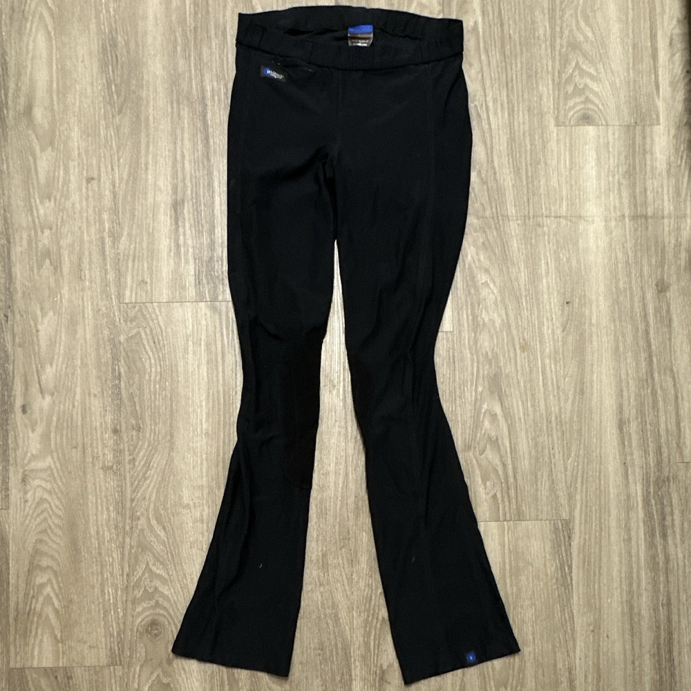 Irideon Women’s Black Knee Patch Breeches, Cotton Blend, X-Large Long