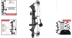 Dragon X8 Adjustable 0-70 lbs Bow – No Press Needed, Lifetime Included!