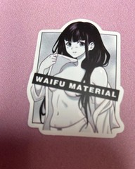 black and white lewd waifu stickers #5