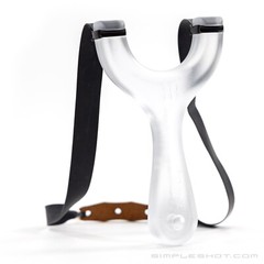 SimpleShot HORNET Slingshot Bundle with 2 Flat Bands, Target, Clay & Steel Ammo