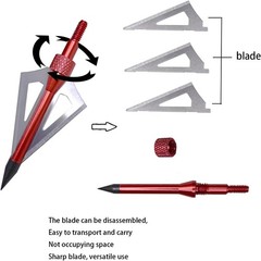 12pcs Archery Broadheads 3 Fixed Blade 100Grain Hunting Arrowheads with One Case