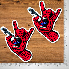 Santa Cruz Skateboards 5″ Screaming Hand Spider-Man Skate Vinyl Sticker 2 pack