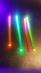 6pcs total- 1×1″ PIECE RED & GREEN OF EACH DIAM 1 MM, 1.5 MM & 2MM