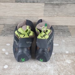 La Sportiva Cobra Eco Falcon Climbing Shoes Womens Sz 6.5 Brown Apple Green