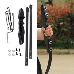 40 lbs Archery Practice Shooting Recurve Bow & 12Pcs 30″ Carbon Arrows & Quiver