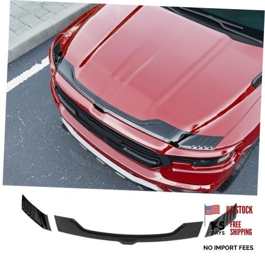 Glossy Black Glossy Black Hood Deflector for Dodge Ram 1500