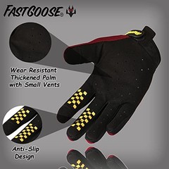 Dirt Bike Motorcycle Gloves – Motocross, Motorbike & ATV Off Road Large Maroon