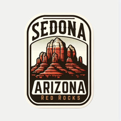2″ Sedona Arizona Sticker, Red Rocks, Travel, Nature, Gift, Hike, Desert, Vacay